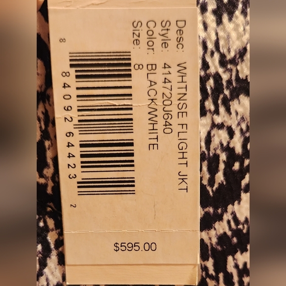 NWT Rebecca Taylor Silk Flight Bomber Jacket- Size 8 - Picture 6 of 7